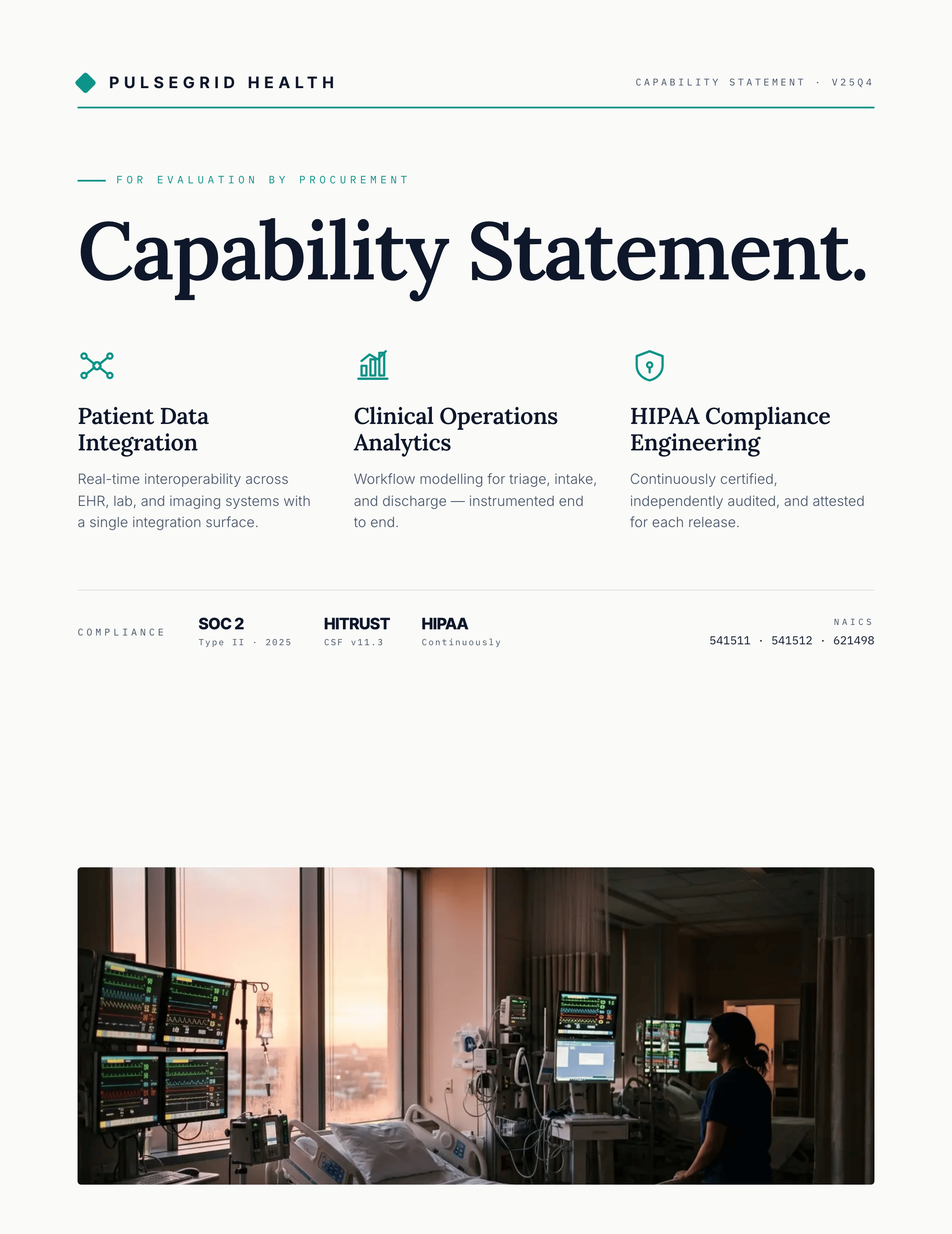 PulseGrid Health capability statement